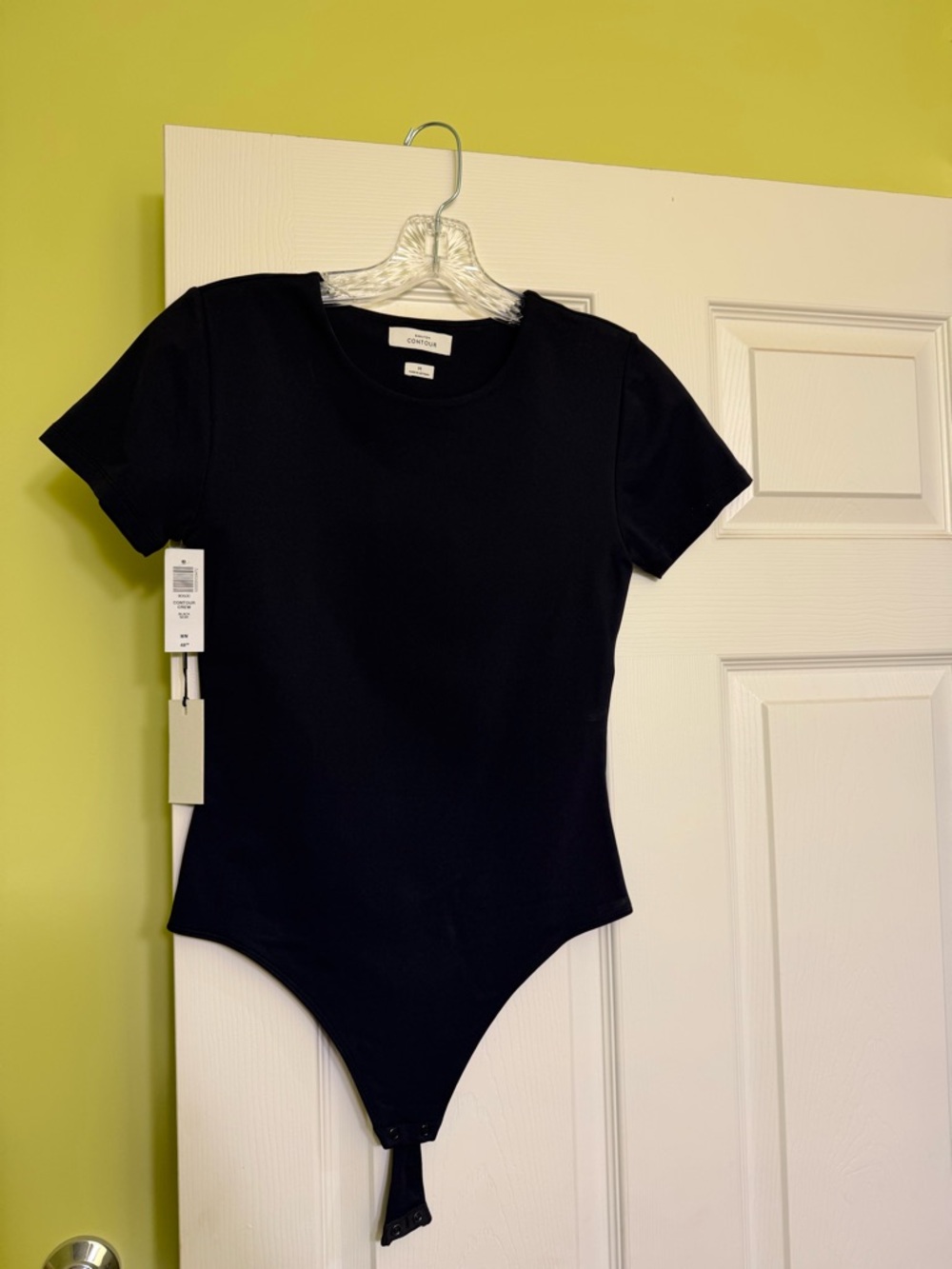 Aritzia Black Short Sleeve One-Piece Bodysuit